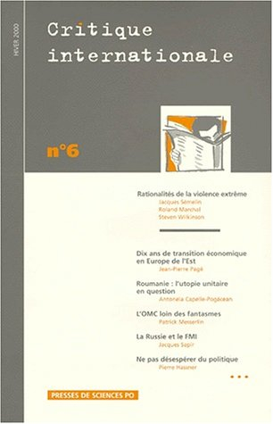 la critique internationale, numéro 6, hiver 2000
