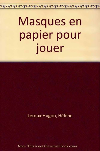 masques en papier pour jouer                                                                  011797