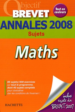 Maths : annales 2008, sujets