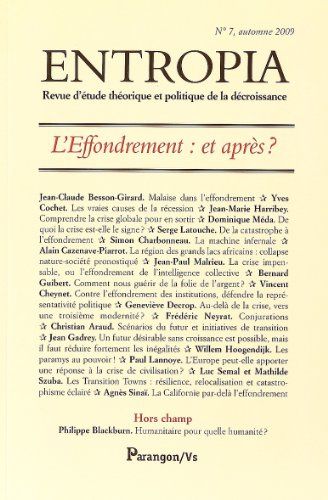 Entropia, n° 7. L'effondrement, et après ?