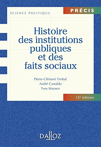 Histoire des institutions publiques et des faits sociaux