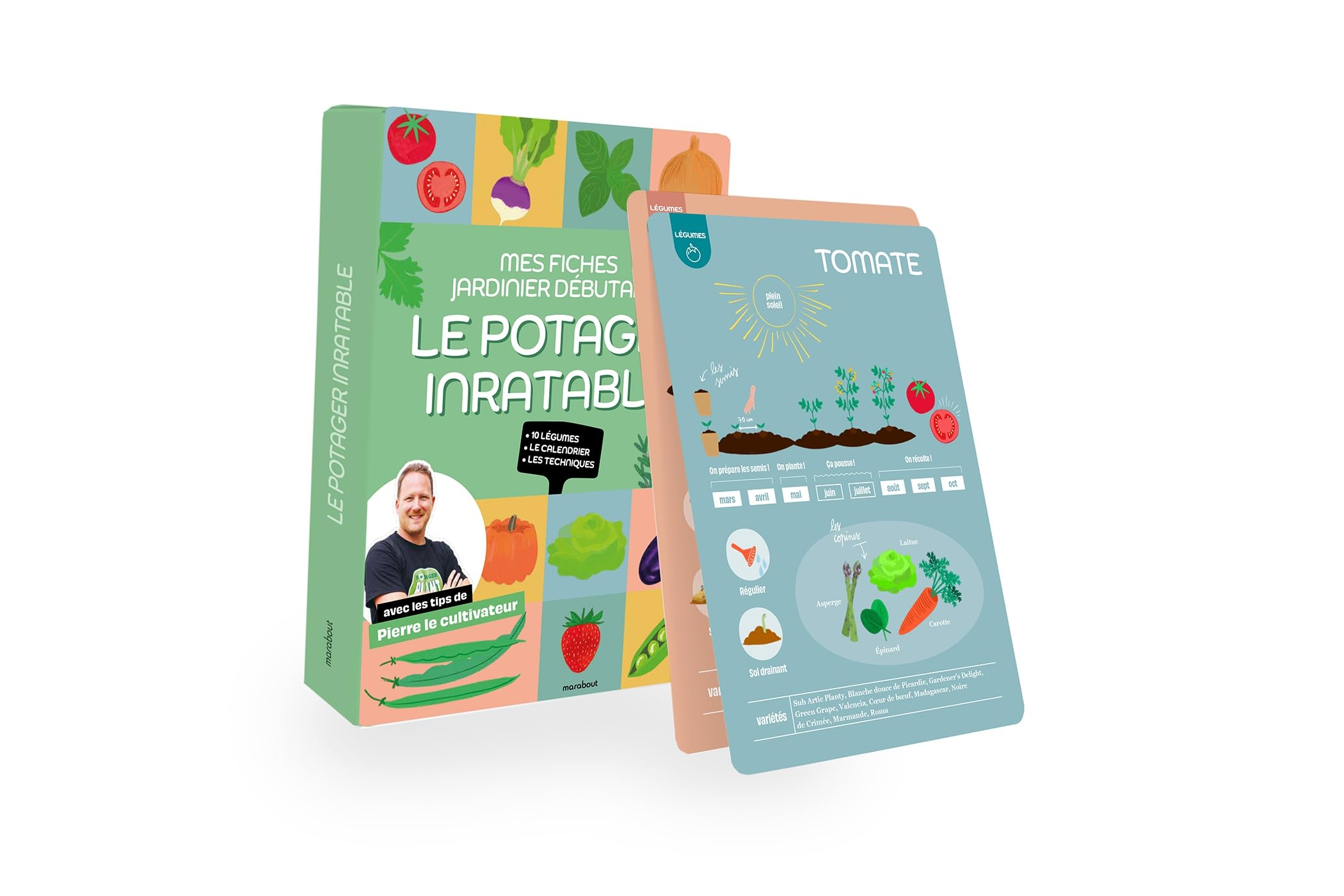 Le potager inratable : 10 légumes, le calendrier, les techniques : mes fiches jardinier débutant
