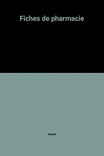 Fiches de pharmacie : Diplôme d'état d'infirmière