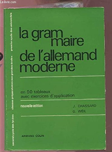 la grammaire de l'allemand moderne