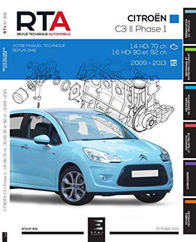 E.T.A.I - Revue Technique Automobile 841 - CITROEN C3 II Phase 1 - 2009 à 2013
