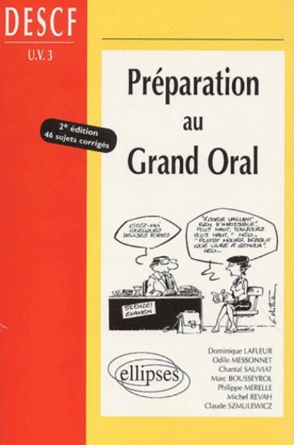 Préparation au grand oral : DESCF, UV3