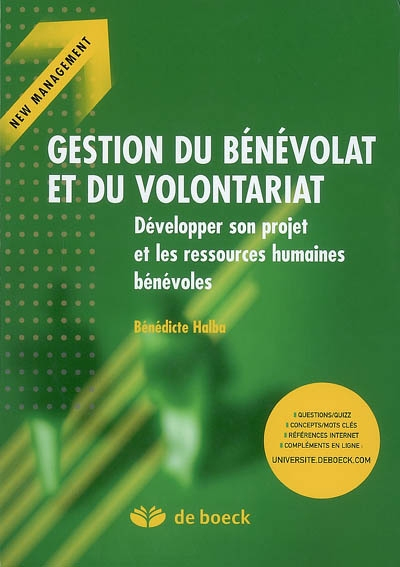 Gestion du bénévolat et du volontariat : développer son projet et les ressources humaines bénévoles