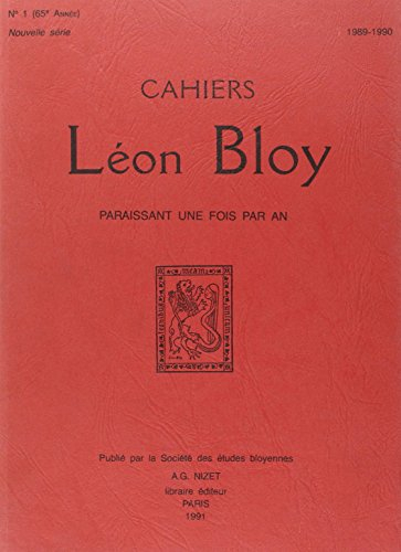 Cahiers Léon Bloy, nouvelle série, n° 1. 1989-1990