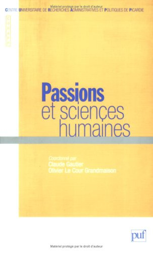 PASSIONS ET SCIENCES HUMAINES