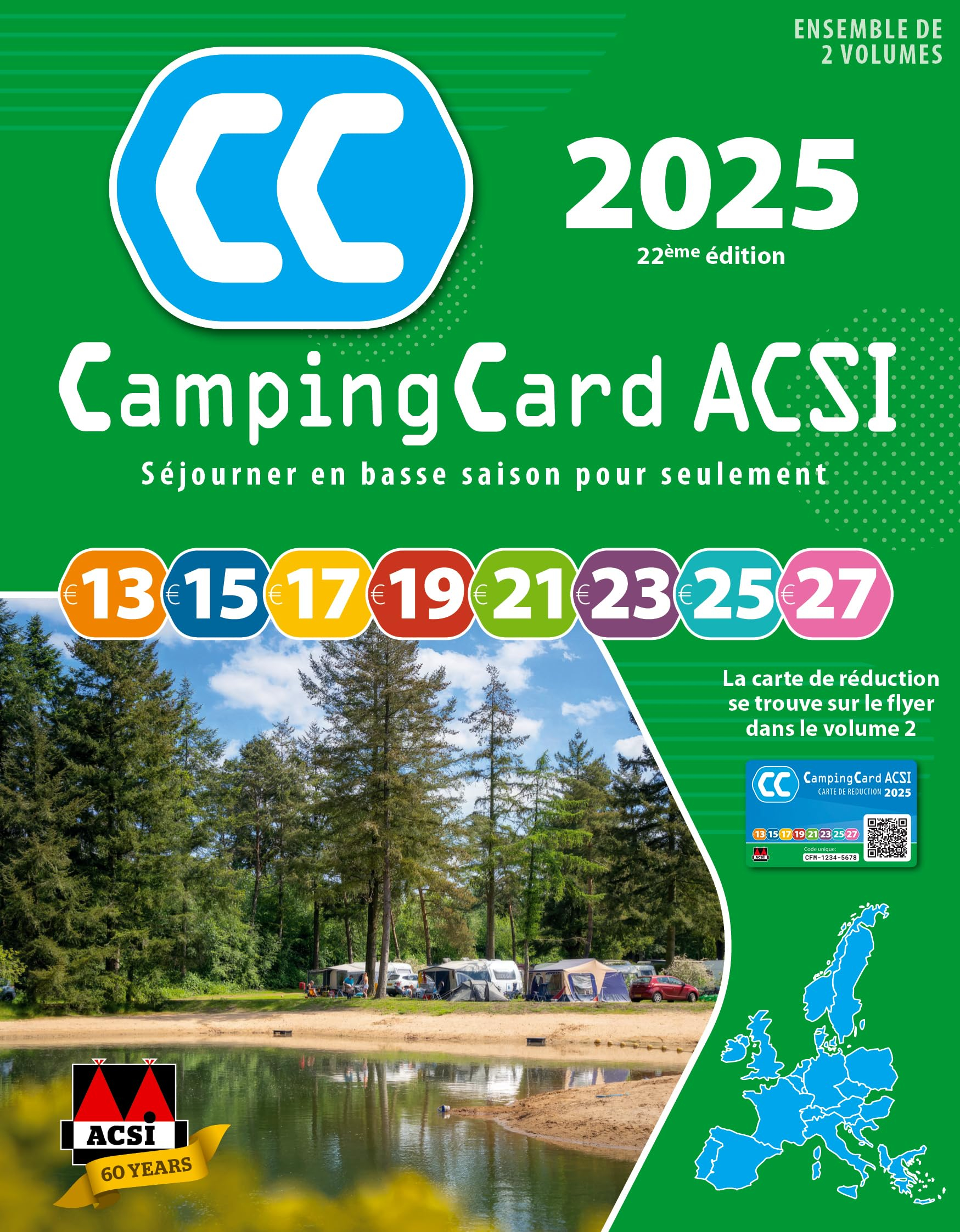 CampingCard ACSI 2025 - français: Ensemble de deux volumes