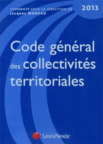 Code général des collectivités territoriales 2013