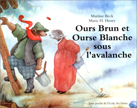 Ours brun et Ourse blanche sous l'avalanche