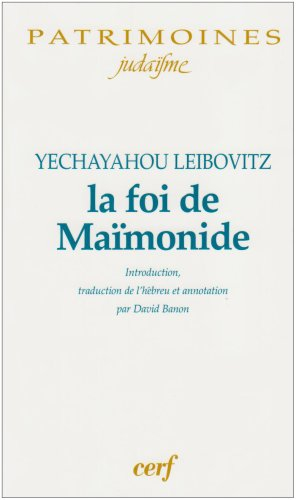 La foi de Maïmonide