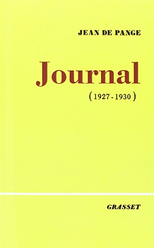journal, tome 1 : 1927-1930