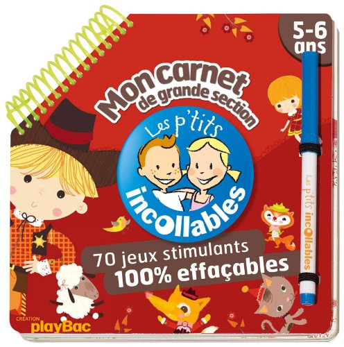 Mon carnet de grande section, 5-6 ans : 70 jeux stimulants 100 % effaçables