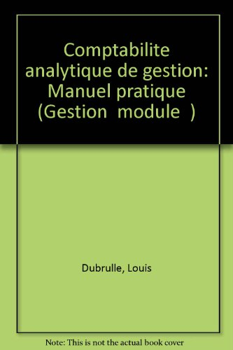 comptabilité analytique de gestion