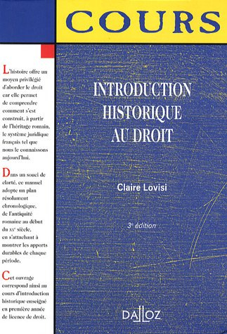 Introduction historique au droit