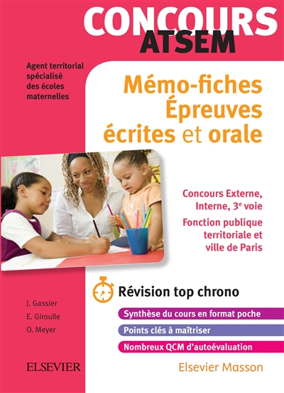 Mémo-fiches concours ATSEM : épreuves écrites et orale : concours externe, interne, 3e voie, fonctio