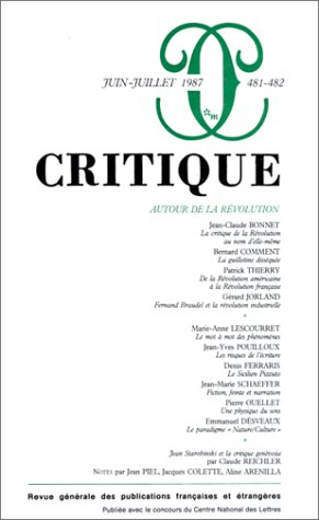 Critique, n° 146. A propos de la Révolution