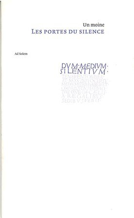 les portes du silence : directoire spirituel