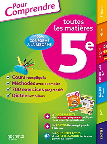 Toutes les matières 5e : nouveaux programmes