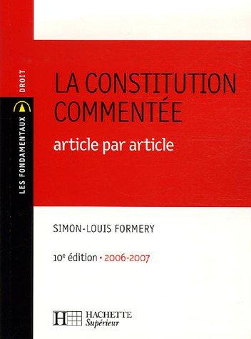 la constitution commentée : article par article