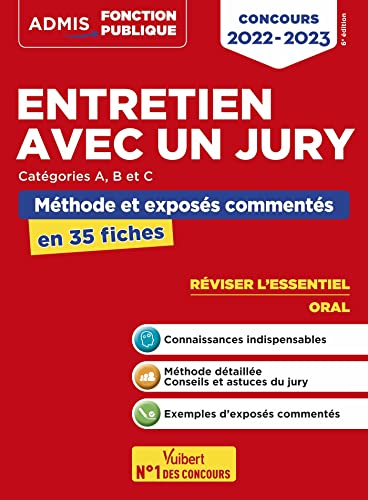 Entretien avec un jury : catégories A, B et C : méthode et exposés commentés en 35 fiches, concours 