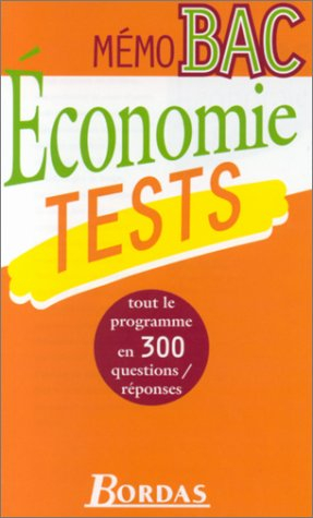 Mémo tests économie terminales ES