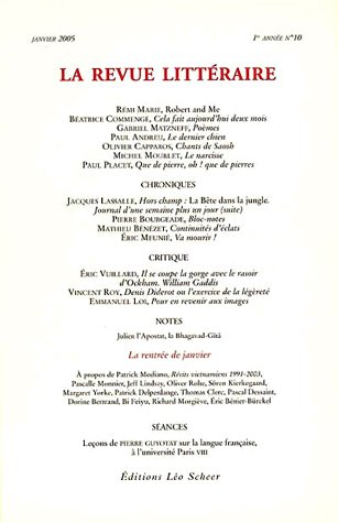 Revue littéraire (La), n° 10