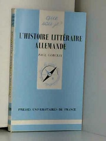 L'histoire littéraire allemande