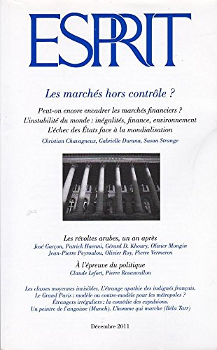 esprit, n, 380, décembre 201 : les marchés hors contrôle