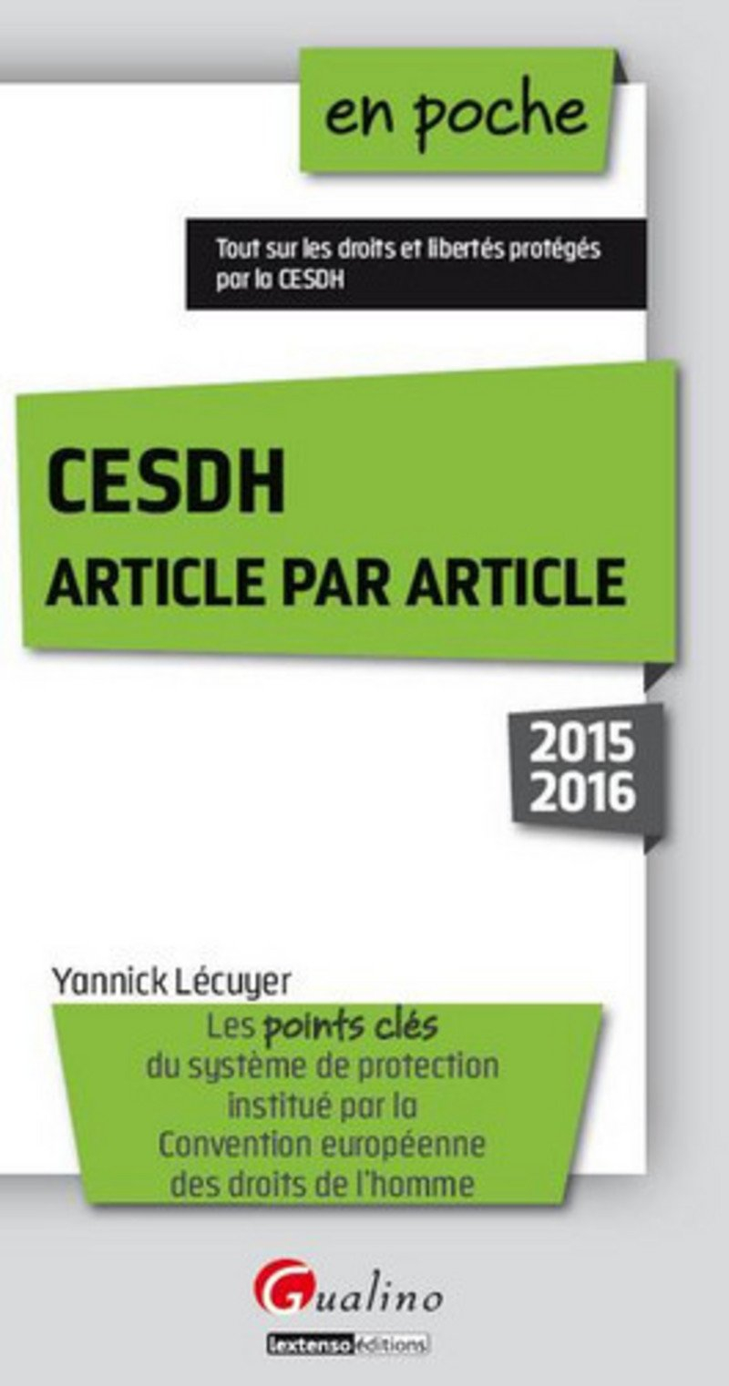 CESDH, article par article : les points clés du système de protection institué par la Convention eur