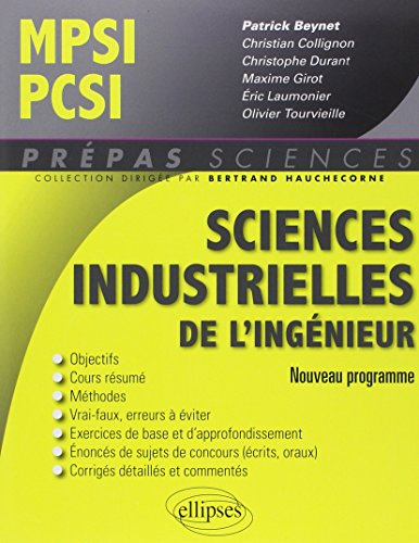 Sciences industrielles de l'ingénieur MPSI-PCSI : nouveau programme