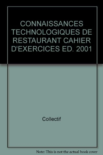 Cahier d&#039;exercices en restaurant. CAP-BEP