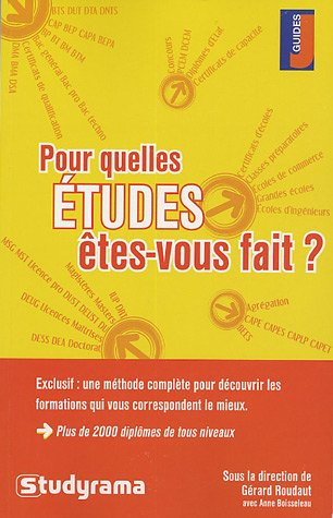 pour quelles études êtes-vous fait ?
