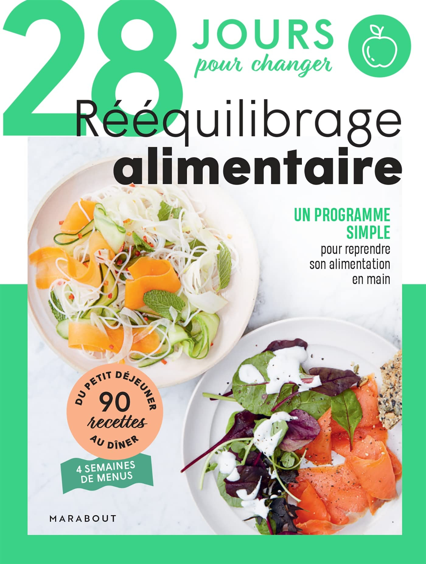 28 jours pour changer : rééquilibrage alimentaire : un programme simple pour reprendre son alimentat