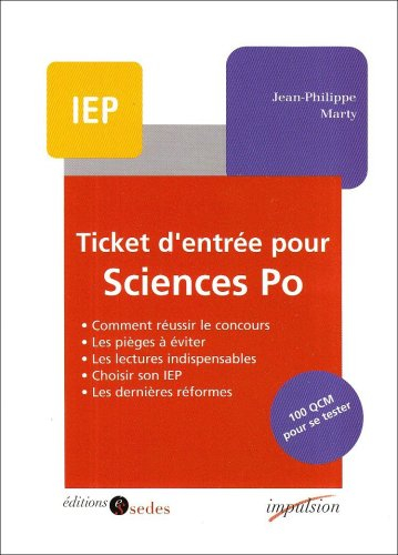 Ticket d'entrée pour Sciences-Po