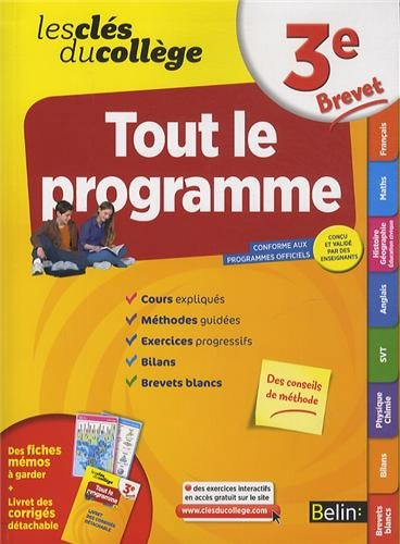 Tout le programme, 3e, brevet