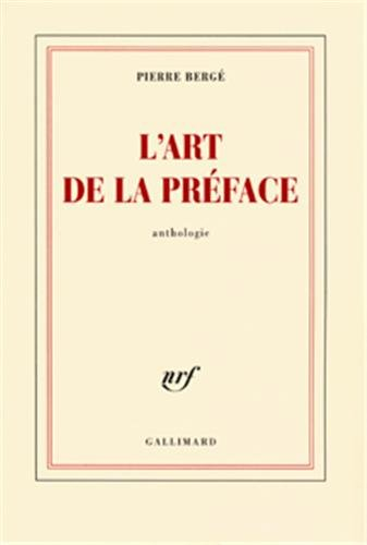 L'art de la préface