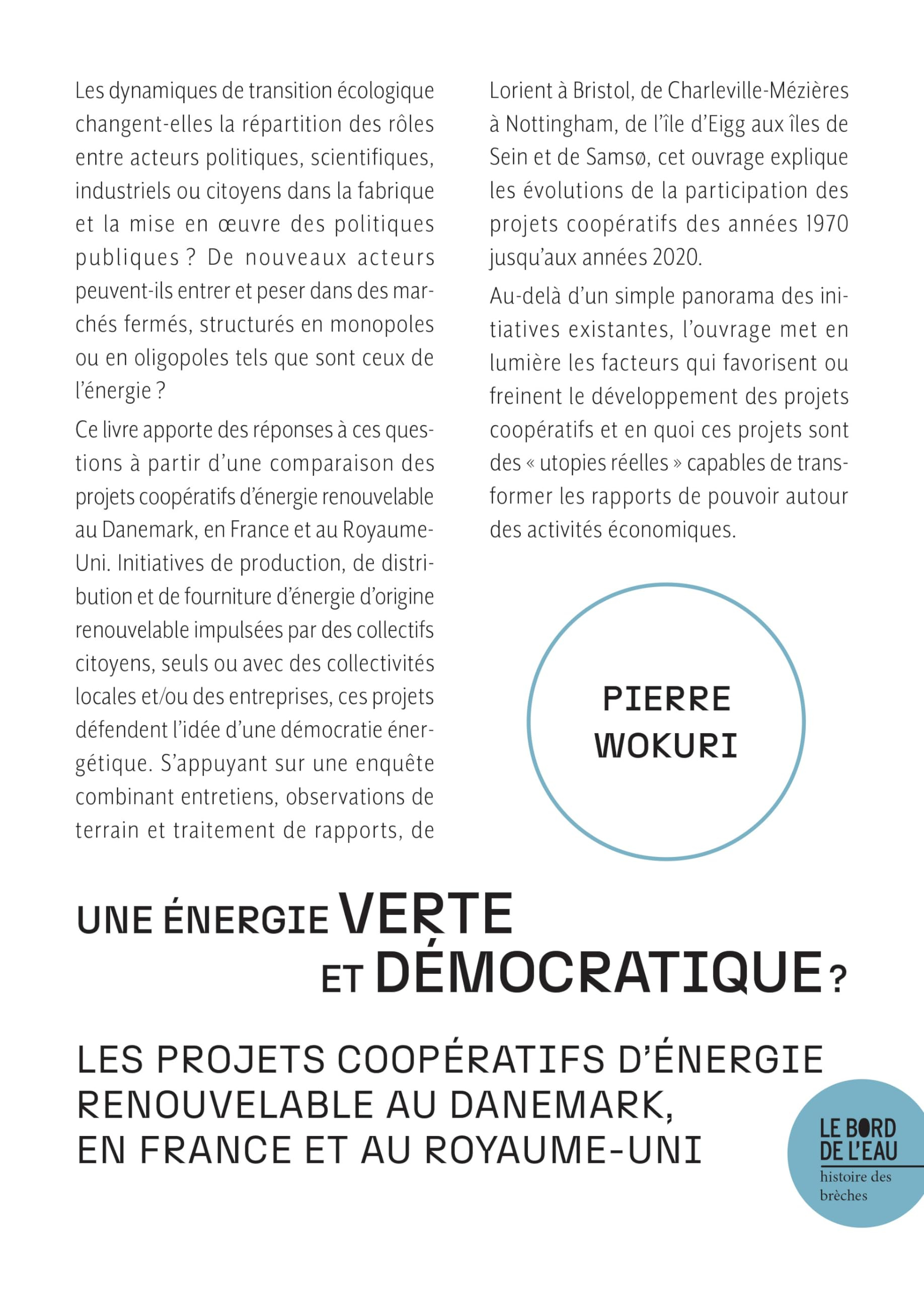 Une énergie verte et démocratique ? : les projets coopératifs d'énergie renouvelable au Danemark, en