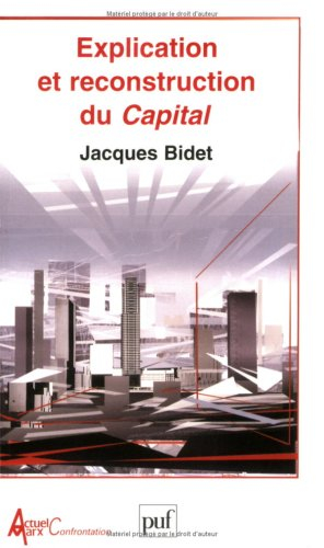 Explication et reconstruction du Capital