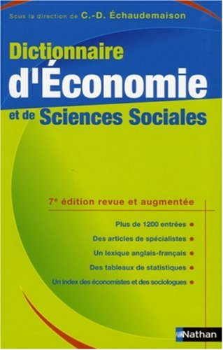 Dictionnaire d'économie et de sciences sociales