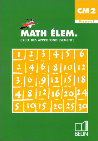 math élem. cm2. manuel élève cm2