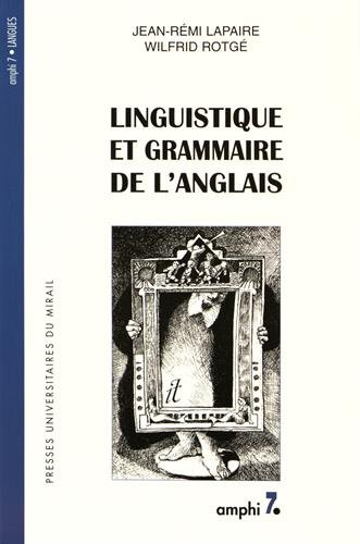 Linguistique et grammaire de l'anglais