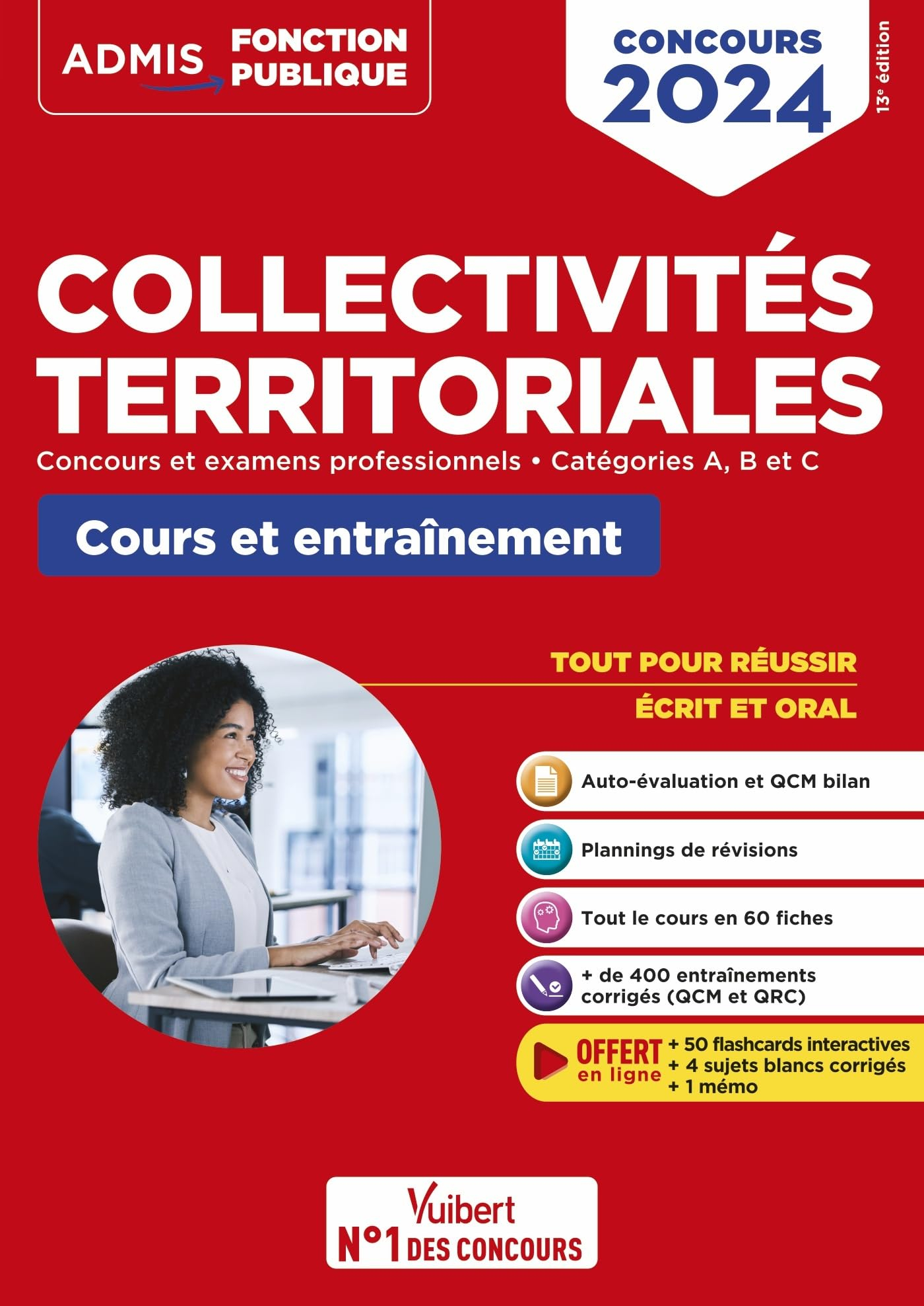 Collectivités territoriales : concours et examens professionnels, catégories A, B et C : cours et en