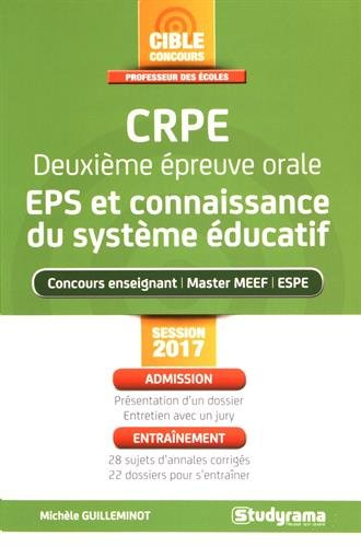 CRPE, deuxième épreuve orale, EPS et connaissance du système éducatif : concours enseignant, master 