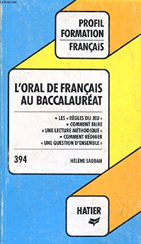 L'oral de français au baccalauréat