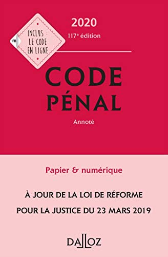 Code pénal 2020 : annoté