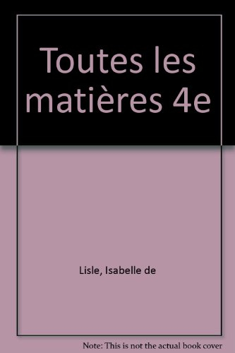 Toutes les matières 4e : français, mathématiques, anglais, SVT, histoire géographie, éducation civiq