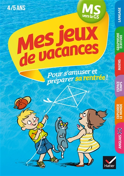 Mes jeux de vacances MS vers la GS, 4-5 ans
